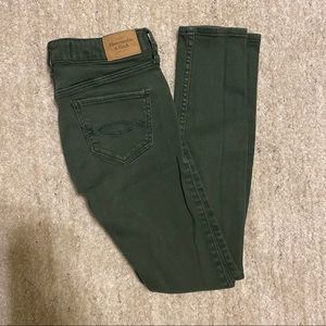 Dark green Abercrombie & Fitch skinny jeans